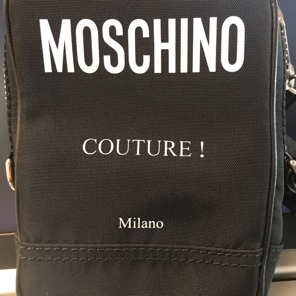 MOSCHINO BLACK COUTURE MESSENGER BAG ❤️❤️❤️SOLD❤️ - Picture 10 of 14